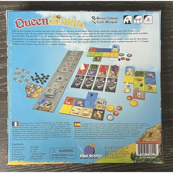 Queen Domino Board Game by Bruno Cathala 2017 Blue Orange, New and Sealed - Picture 2 of 7